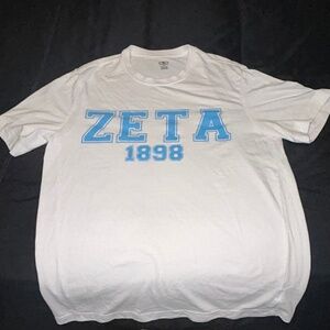 White and Blue Zeta Tau Alpha T-Shirt